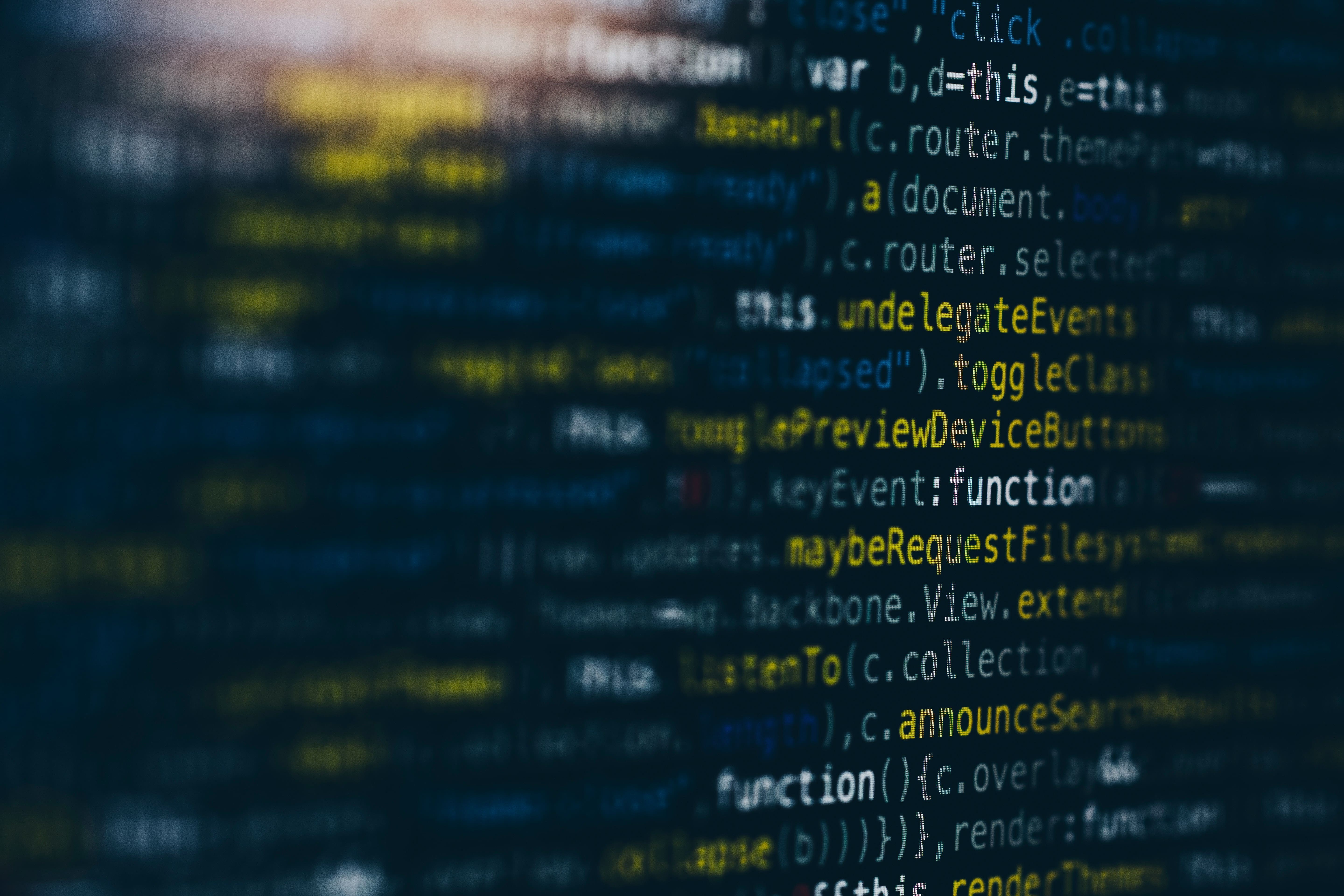 Code on a developer's screen