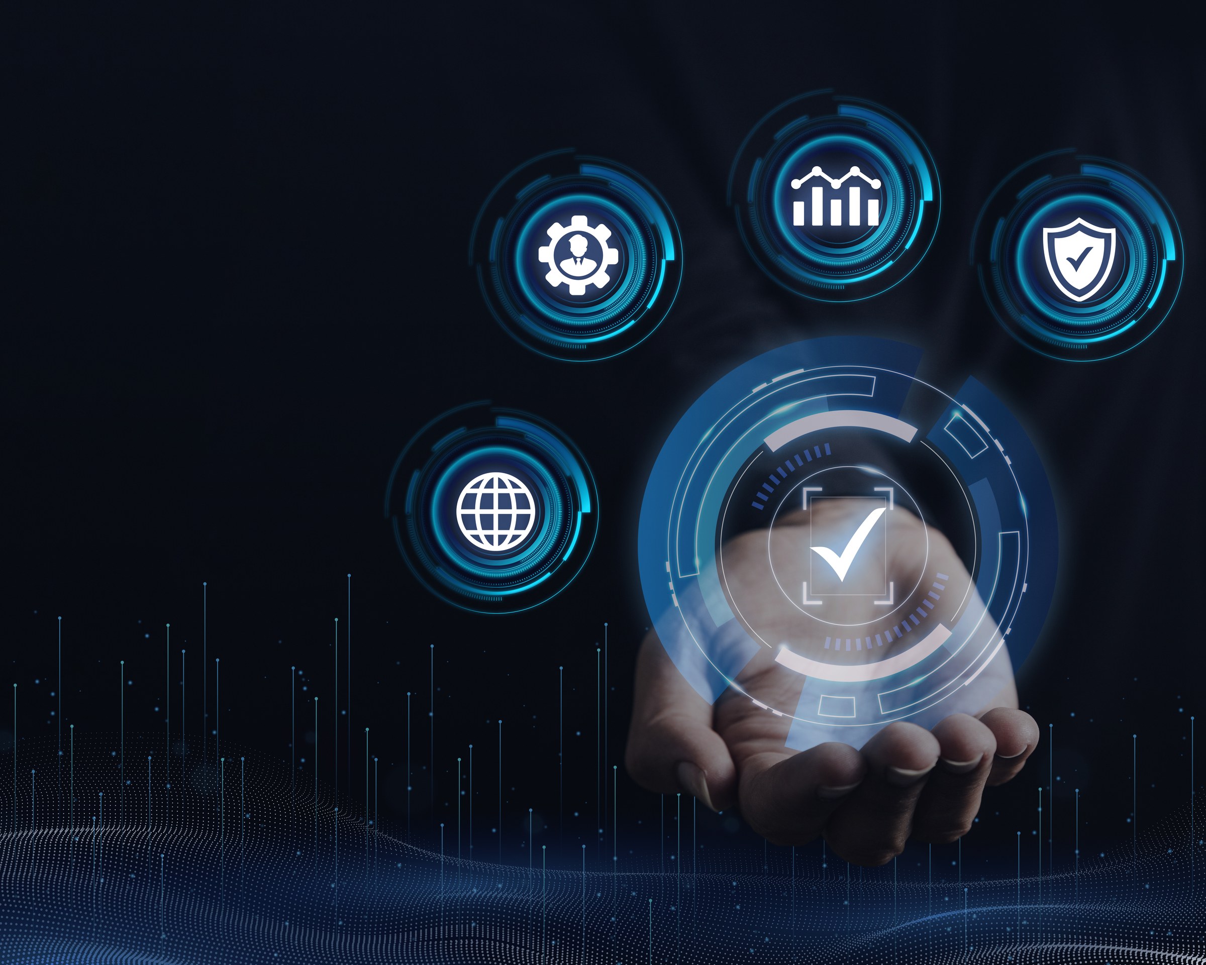 Quality control and governance controls concept