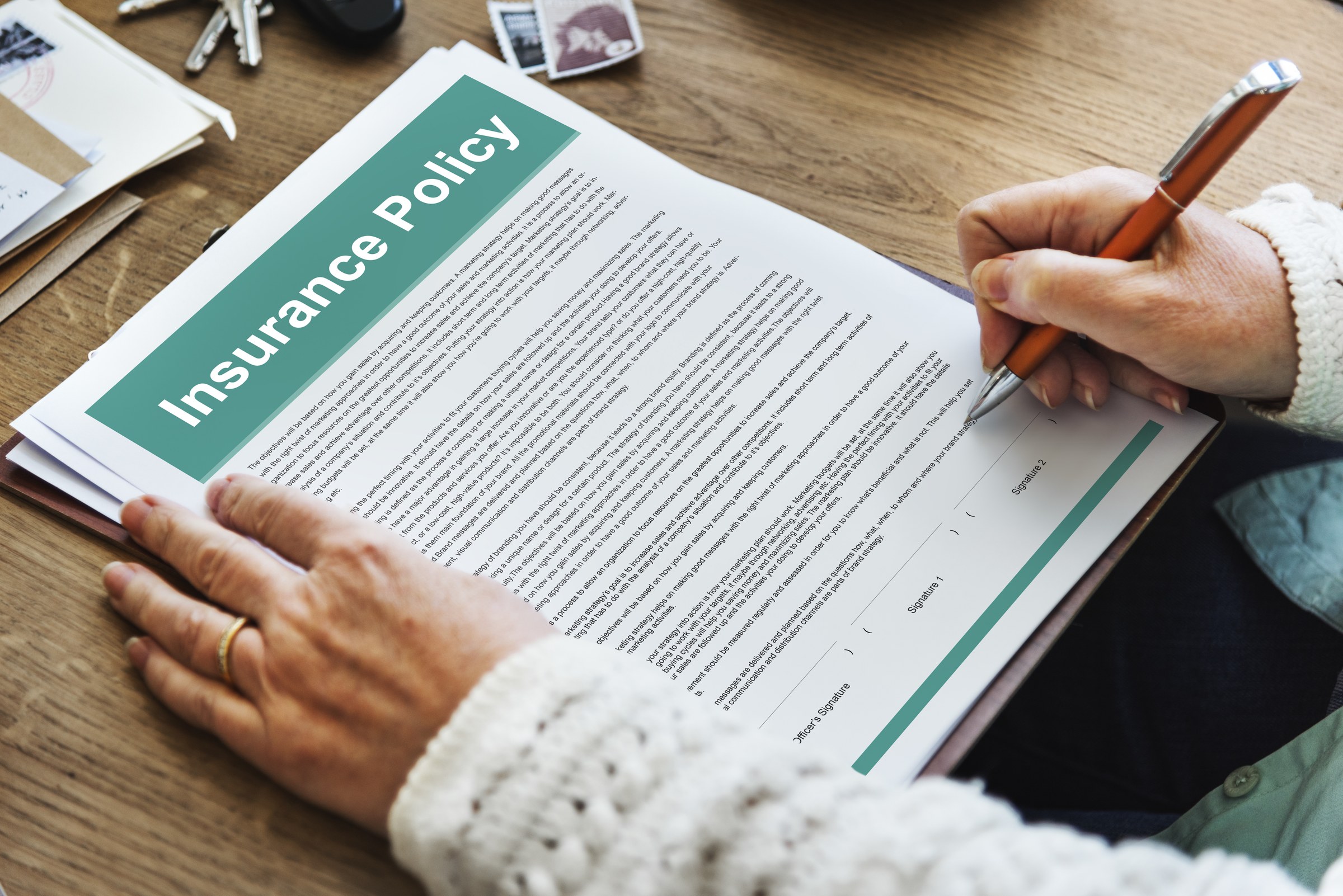 Reviewing a policy agreement document