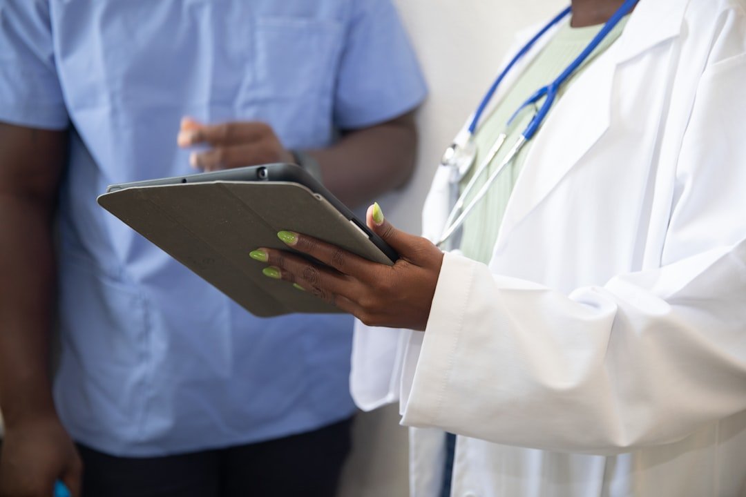 A healthcare team reviewing data together
