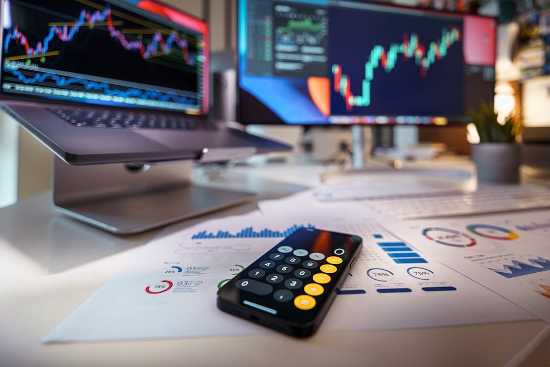 Trading and analytics dashboards with charts on multiple screens