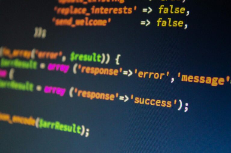 Syntax highlighted programming code on a dark screen.