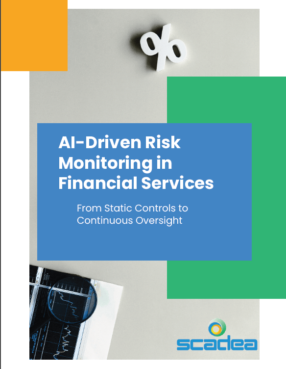 AI-Driven Risk Monitoring in Financial Services a Scadea Whitepaper Cover Image