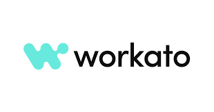 Workato logo with teal W symbol.
