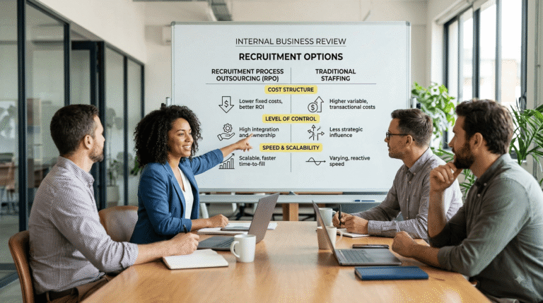 RPO vs traditional staffing model comparison for employers